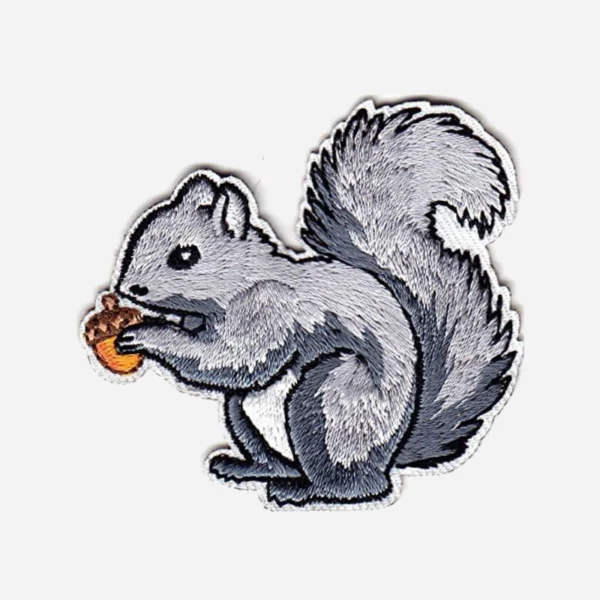 Quirrel Gray Logo Embroidery Patch