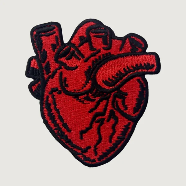 Random Anatomical Heart X-ray Logo Embroidery Patch