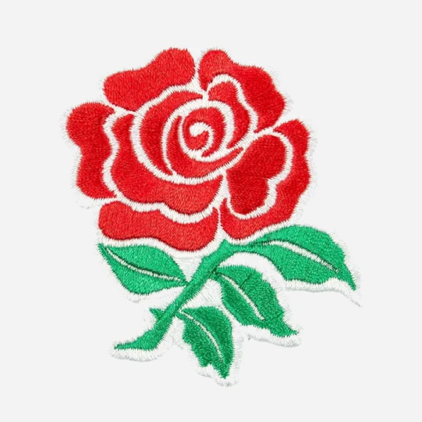 Red Rose Flower Embroidery Patch