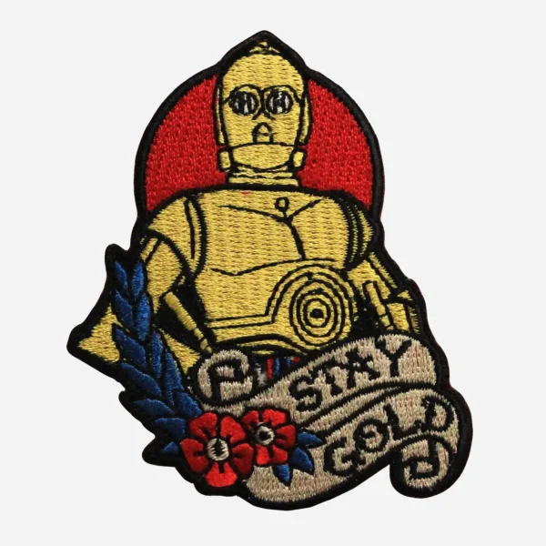 Star Wars Official C-3PO 'Stay Gold' Logo Embroidery Patch