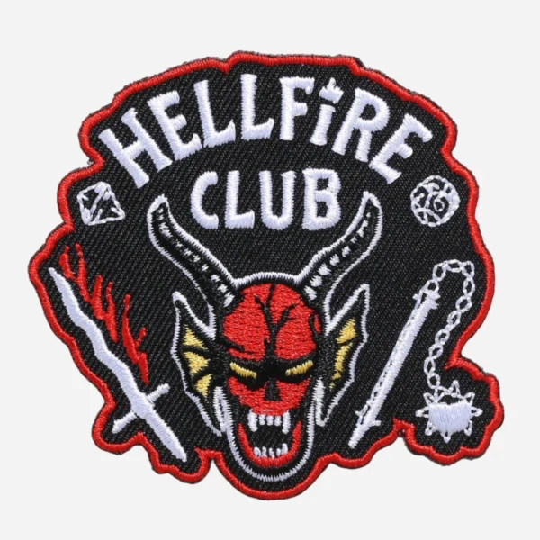 Stranger Things Hellfire Club Logo Black Embroidery Patch