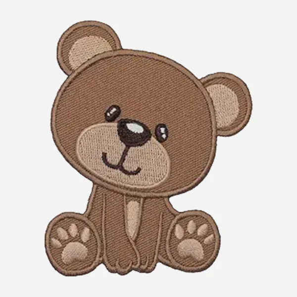 Teddy Bear Brown Logo Embroidery Patch