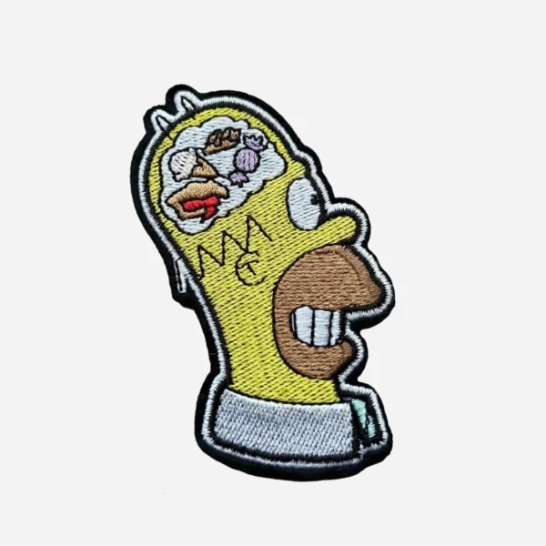 The Simpsons Face Food Brain Embroidery Patch