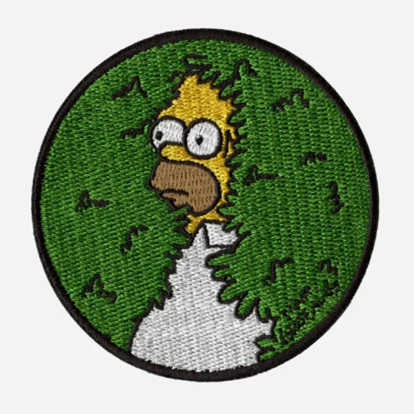 The Simpsons Hiding In Bush Yellow/green Logo Embroidery Patch