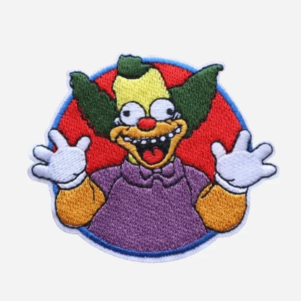 The Simpsons Krusty The Clown Round Embroidery Patch