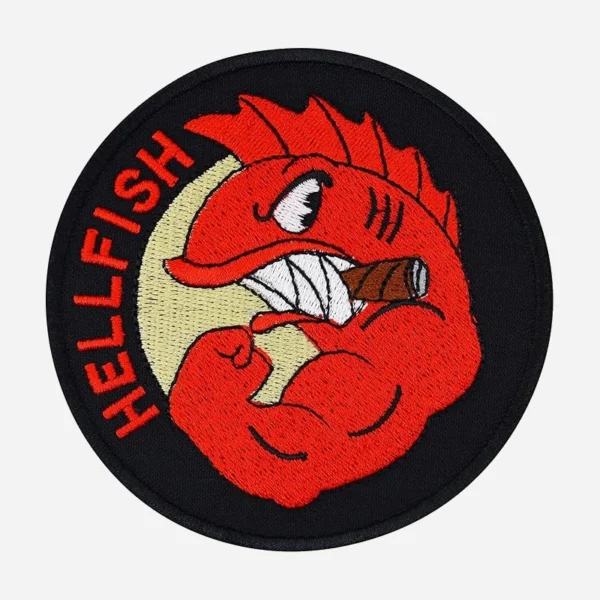 The Simpsons The Flying Hellfish WW2 Red Logo Embroidery Patch