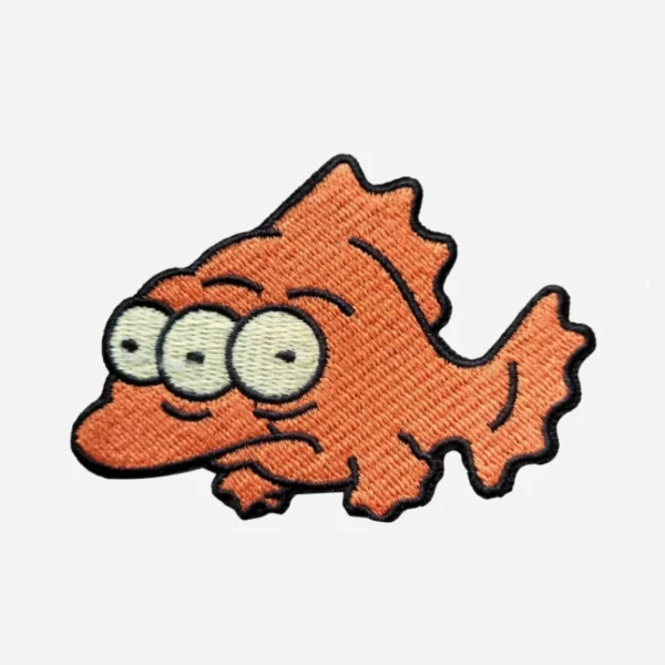 The Simpsons Three-Eyed Fish Orange Logo Embroidery Patch