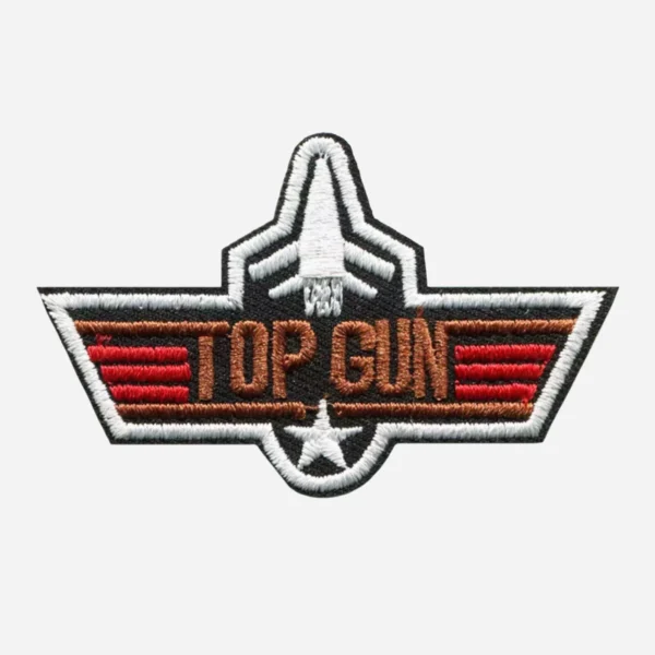 Top Gun Aviation Pilot Gray/Red Embroidery Patch