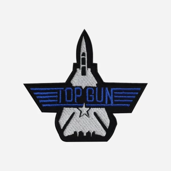 Top Gun Gray/Blue Embroidery Patch