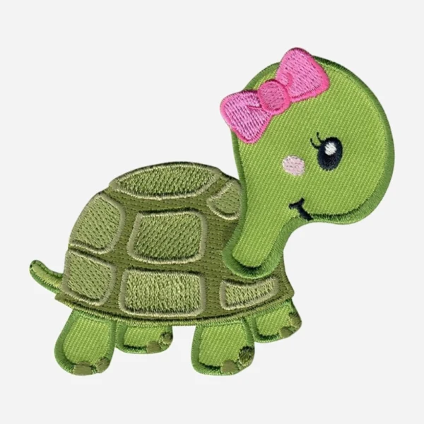 Turtle girl Green Logo Embroidery Patch