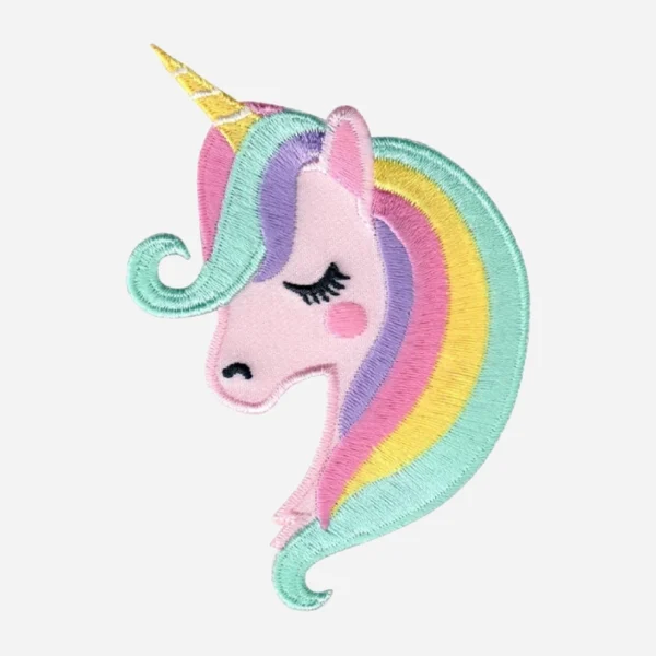 Unicorn Rainbow Logo Embroidery Patch